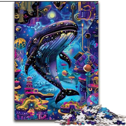 1000-teiliges Puzzle für Erwachsene, Tier- und Walkunst, Spielzeug, Lernspiele, Stressabbau, Eltern-Kind-Interaktion (Größe 26x38cm) von LiJianXXE