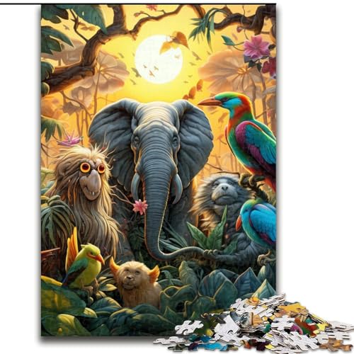 1000-teiliges Puzzle für Erwachsene, Tierwelt-Puzzle aus Pappe, entwickelt Hand-Auge-Koordinationsfähigkeiten, 1000 Stück(26x38cm) von LiJianXXE