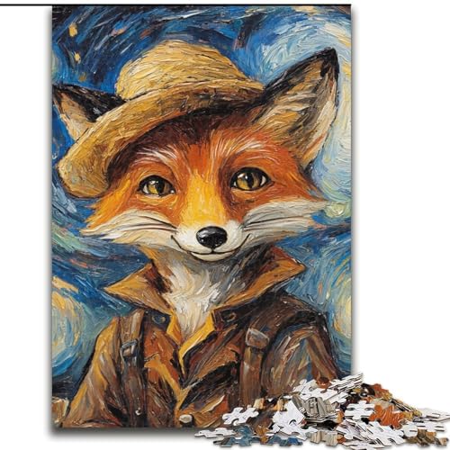 1000-teiliges Puzzle für Erwachsene, Van Gogh-Fuchs, aus Holz, lustige Aktivität für zu Hause, 50x75cm, Lernspielzeug für Teenager, Dekoration für das Homeoffice von LiJianXXE