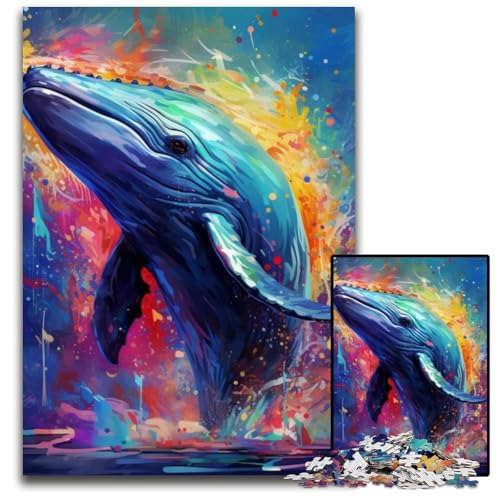 1000-teiliges Puzzle für Erwachsene, Wal-Puzzles für Erwachsene, Eltern, Partner, Freunde – ab 14 Jahren, 26x38cm/10,23x14,96 Zoll 1000-teiliges Puzzle für Erwachsene, Wal-Puzzles für Erwachsene, Eltern, Partner, Freunde – ab 14 Jahren, 26x38cm/10,23x14,96 Zoll von LiJianXXE