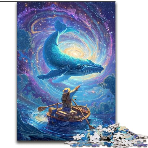 1000-teiliges Puzzle für Erwachsene, Wale im Weltraum, Spielzeug, Lernspiele, Stressabbau, Eltern-Kind-Interaktion (Größe 50x75cm) von LiJianXXE