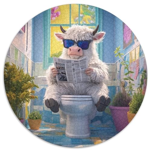 1000-teiliges Puzzle für Erwachsene, Yak Go Toilet, 1000-teiliges rundes Puzzle für Erwachsene, Lernspielzeug für Jugendliche, Heimbüro-Dekor, 67,5 x 67,5 cm 1000-teiliges Puzzle für Erwachsene, Yak Go Toilet, 1000-teiliges rundes Puzzle für Erwachsene, Lernspielzeug für Jugendliche, Heimbüro-Dekor, 67,5 x 67,5 cm von LiJianXXE