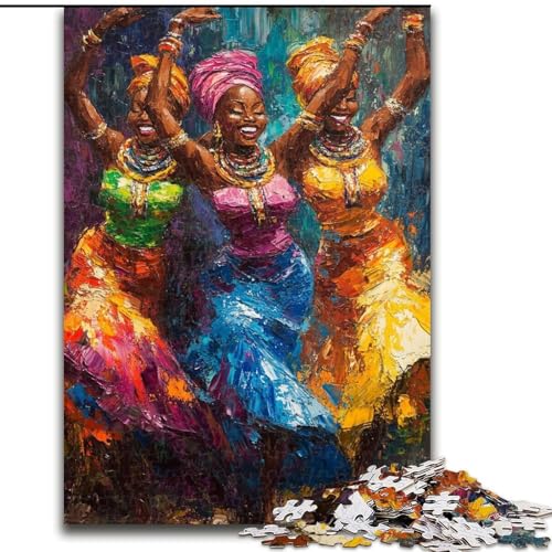 1000-teiliges Puzzle für Erwachsene, afrikanische Frau, Spielzeug, Lernspiele, Stressabbau, Eltern-Kind-Interaktion (Größe 26x38cm) von LiJianXXE