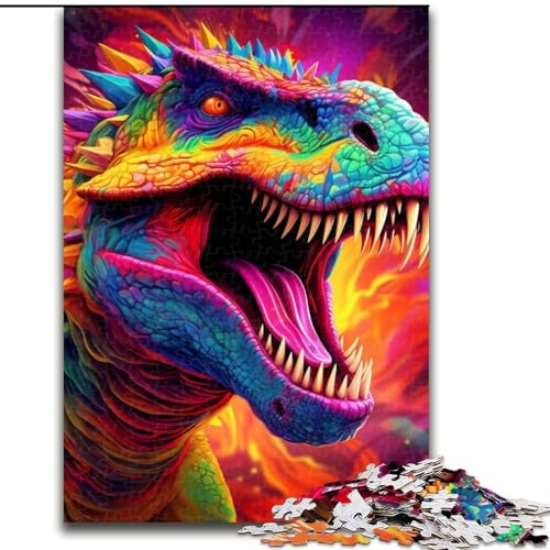 1000-teiliges Puzzle für Erwachsene, bunter Dinosaurier aus Holz, für Teenager ab 14 Jahren, Heimdekoration, 50x75cm, pädagogisches und unterhaltsames Indoor-Spiel für die Heimdekoration 1000-teiliges Puzzle für Erwachsene, bunter Dinosaurier aus Holz, für Teenager ab 14 Jahren, Heimdekoration, 50x75cm, pädagogisches und unterhaltsames Indoor-Spiel für die Heimdekoration von LiJianXXE