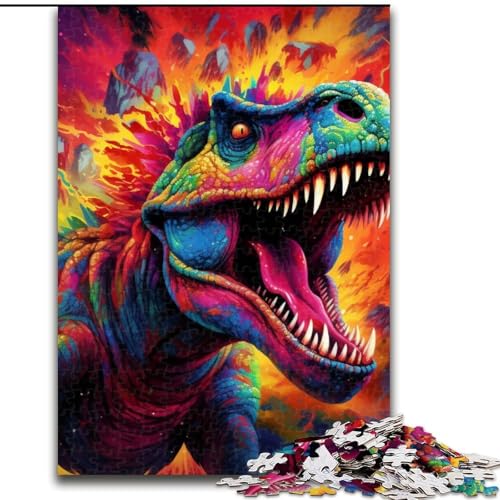 1000-teiliges Puzzle für Erwachsene, bunter Tyrannosaurus aus Holz, Kinder ab 14 Jahren, 50x75cm, Denkspiel für Teenager, Spieleabend mit der Familie 1000-teiliges Puzzle für Erwachsene, bunter Tyrannosaurus aus Holz, Kinder ab 14 Jahren, 50x75cm, Denkspiel für Teenager, Spieleabend mit der Familie von LiJianXXE