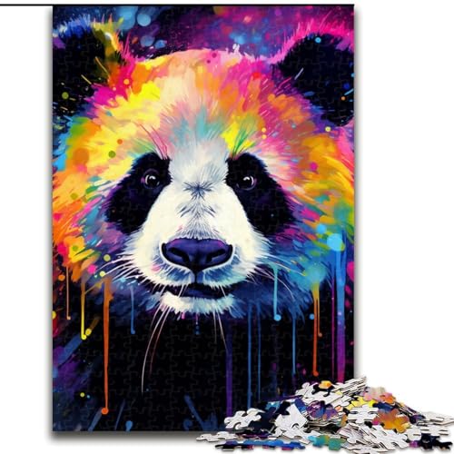 1000-teiliges Puzzle für Erwachsene, buntes Tier-Panda-Puzzle aus Pappe, anspruchsvolles Denkspiel für Teenager, unterhaltsames interaktives Spiel für die ganze Familie, 1000 Teile(26x38cm) von LiJianXXE