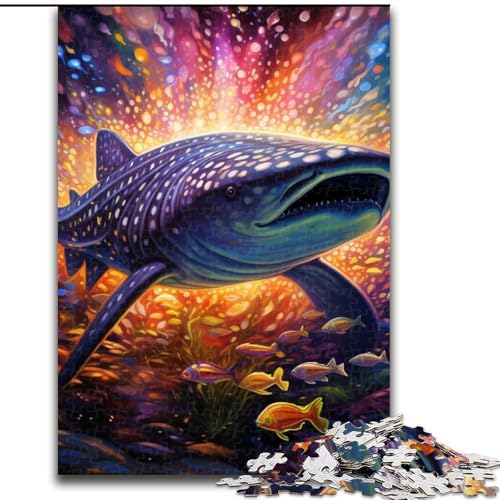 1000-teiliges Puzzle für Erwachsene, farbenfroher Walhai aus Holz, Kinder ab 14 Jahren, 50x75cm, Denkspiel für Teenager, Spieleabend mit der Familie 1000-teiliges Puzzle für Erwachsene, farbenfroher Walhai aus Holz, Kinder ab 14 Jahren, 50x75cm, Denkspiel für Teenager, Spieleabend mit der Familie von LiJianXXE