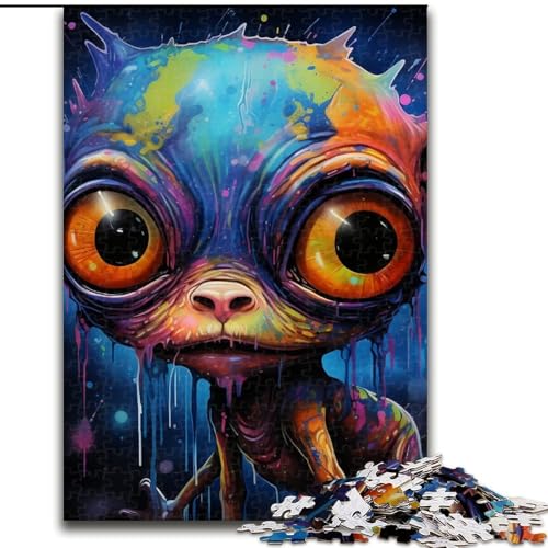1000-teiliges Puzzle für Erwachsene, farbenfrohes Kunstmonster aus Holz, hochschwieriges Denkspiel für Teenager, 50x75cm, Geburtstagsparty für Männer und Frauen von LiJianXXE