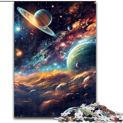 1000-teiliges Puzzle für Erwachsene, farbenfrohes Universum-Puzzle aus Holz, anspruchsvolles Denkspiel für Teenager, perfekt als Heimdekoration oder Geschenk, 1000 Teile(50x75cm) von LiJianXXE