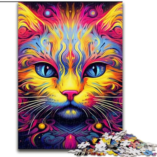 1000-teiliges Puzzle für Erwachsene, gelbe Katze, aus Holz, Kinder ab 14 Jahren, 50x75cm, anspruchsvolles Denkspiel – entspannendes Spielzeug für Teenager 1000-teiliges Puzzle für Erwachsene, gelbe Katze, aus Holz, Kinder ab 14 Jahren, 50x75cm, anspruchsvolles Denkspiel – entspannendes Spielzeug für Teenager von LiJianXXE