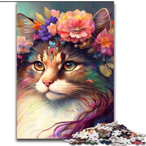 1000-teiliges Puzzle für Erwachsene, schöne Katze aus Holz, Kinder ab 14 Jahren, 50x75cm, anspruchsvolles Denkspiel – entspannendes Spielzeug für Teenager 1000-teiliges Puzzle für Erwachsene, schöne Katze aus Holz, Kinder ab 14 Jahren, 50x75cm, anspruchsvolles Denkspiel – entspannendes Spielzeug für Teenager von LiJianXXE