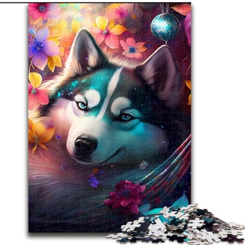 1000-teiliges Puzzle für Erwachsene, schöner Husky aus Holz, Kinder ab 14 Jahren, 50x75cm, Denkspiel für Teenager, Spieleabend mit der Familie 1000-teiliges Puzzle für Erwachsene, schöner Husky aus Holz, Kinder ab 14 Jahren, 50x75cm, Denkspiel für Teenager, Spieleabend mit der Familie von LiJianXXE