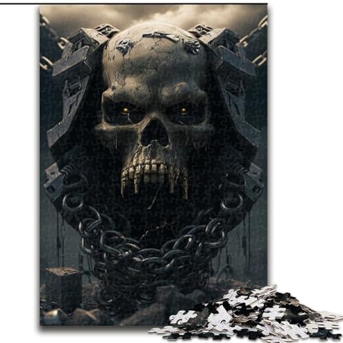 1000-teiliges Puzzle für Erwachsene, schöner Totenkopf aus Holz, Kinder ab 14 Jahren, 50x75cm, Denkspiel für Teenager, Spieleabend mit der Familie 1000-teiliges Puzzle für Erwachsene, schöner Totenkopf aus Holz, Kinder ab 14 Jahren, 50x75cm, Denkspiel für Teenager, Spieleabend mit der Familie von LiJianXXE