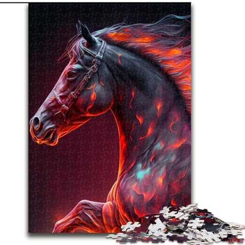 1000-teiliges Puzzle für Erwachsene, schwarzes Pferd, aus Holz, Kinder ab 14 Jahren, 50x75cm, Denkspiel für Teenager, Spieleabend mit der Familie 1000-teiliges Puzzle für Erwachsene, schwarzes Pferd, aus Holz, Kinder ab 14 Jahren, 50x75cm, Denkspiel für Teenager, Spieleabend mit der Familie von LiJianXXE