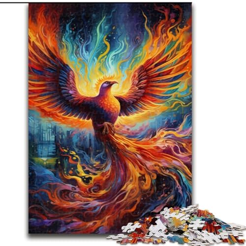 1000-teiliges Puzzle für Erwachsene,Psychedelischer Phönixvogel,aus Holz, Kinder ab 14 Jahren,50x75cm,Denkspiel für Teenager, Spieleabend 1000-teiliges Puzzle für Erwachsene,Psychedelischer Phönixvogel,aus Holz, Kinder ab 14 Jahren,50x75cm,Denkspiel für Teenager, Spieleabend von LiJianXXE