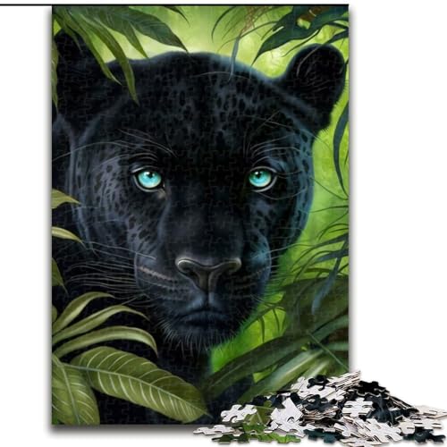 1000-teiliges Puzzle für Erwachsene,schwarzer Leopard,aus Holz,ideal für Familienspaß,Entspannung, 50x75cm,Spaß für die ganze Familie,Basteln,perfekt für Geburtstage,Feiertage 1000-teiliges Puzzle für Erwachsene,schwarzer Leopard,aus Holz,ideal für Familienspaß,Entspannung, 50x75cm,Spaß für die ganze Familie,Basteln,perfekt für Geburtstage,Feiertage von LiJianXXE