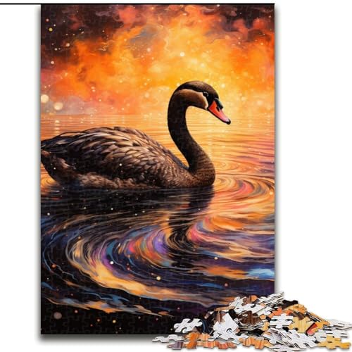 1000-teiliges Puzzle für Erwachsene „Galaxie, schwarzer Schwan“ aus Holz, anspruchsvolles Denkspiel für Jugendliche, 50x75cm, für Feiertage, Geburtstage und Spieleabende mit der Familie von LiJianXXE