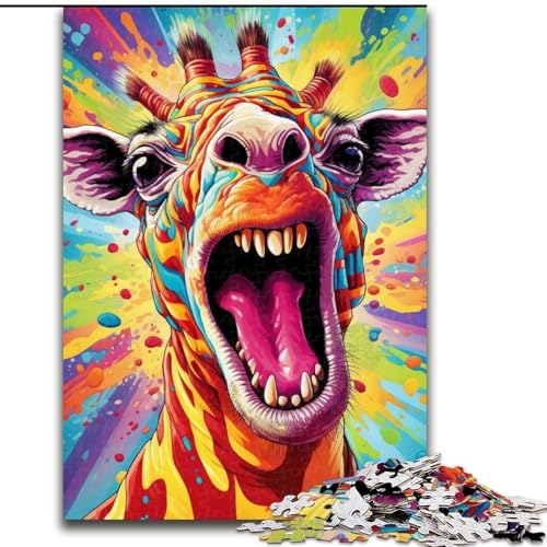 1000-teiliges Puzzle für Erwachsene „Psychedelische Giraffe“ aus Holz, Kinder ab 14 Jahren,50x75cm,Denkspiel für Teenager, Spieleabend mit der Familie 1000-teiliges Puzzle für Erwachsene „Psychedelische Giraffe“ aus Holz, Kinder ab 14 Jahren,50x75cm,Denkspiel für Teenager, Spieleabend mit der Familie von LiJianXXE