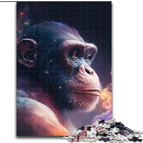 1000-teiliges Puzzle für Erwachsene „Schimpansennebel“ aus Holz, lustiges Geschenk und Beschäftigung für zu Hause, 50x75cm, Denkspiel für Teenager 1000-teiliges Puzzle für Erwachsene „Schimpansennebel“ aus Holz, lustiges Geschenk und Beschäftigung für zu Hause, 50x75cm, Denkspiel für Teenager von LiJianXXE