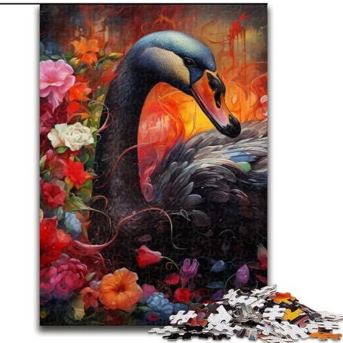 1000-teiliges Puzzle für Erwachsene „Schwarzer Schwan“ aus Holz, für Jugendliche ab 14 Jahren, Heimdekoration, 50x75cm, pädagogisches und unterhaltsames Indoor-Spiel für die Heimdekoration 1000-teiliges Puzzle für Erwachsene „Schwarzer Schwan“ aus Holz, für Jugendliche ab 14 Jahren, Heimdekoration, 50x75cm, pädagogisches und unterhaltsames Indoor-Spiel für die Heimdekoration von LiJianXXE