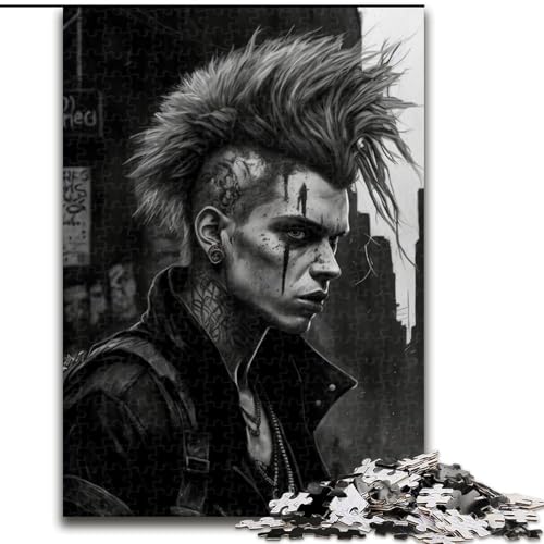 1000-teiliges Puzzle für Erwachsene „Street Punk“ aus Holz, Kinder ab 14 Jahren, 50x75cm, Denkspiel für Teenager, Spieleabend mit der Familie 1000-teiliges Puzzle für Erwachsene „Street Punk“ aus Holz, Kinder ab 14 Jahren, 50x75cm, Denkspiel für Teenager, Spieleabend mit der Familie von LiJianXXE