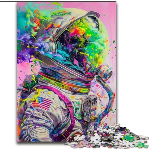 1000-teiliges Puzzle für Erwachsene und Jugendliche, Astronautentraum, Spielzeug, Lernspiele, Stressabbau, Stärkung der Liebe zwischen Paaren (Größe 50x75cm) von LiJianXXE