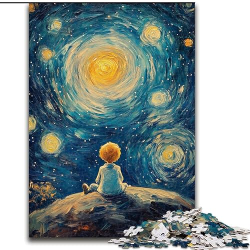 1000-teiliges Puzzle für Erwachsene und Jugendliche, Der kleine Prinz des Nachthimmels, Lernspielzeug, Familienspiele, einzigartige Geburtstags- und Geschenkideen (Größe 26x38cm) von LiJianXXE
