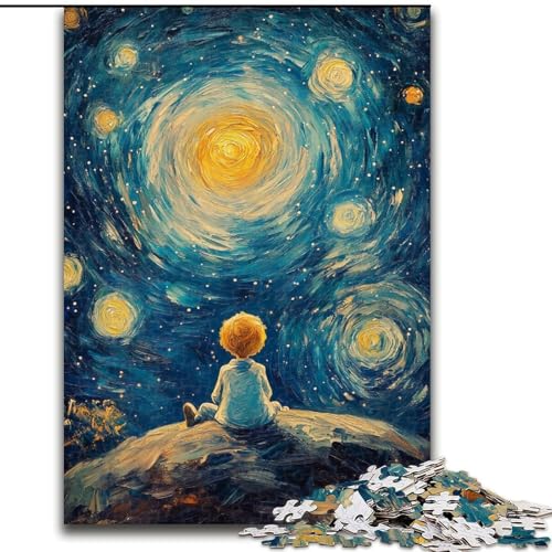 1000-teiliges Puzzle für Erwachsene und Jugendliche, Der kleine Prinz des Nachthimmels, entspannendes, intellektuelles und pädagogisches Spielzeug, Geburtstagsgeschenk, Geschenke (Größe 50x75cm) von LiJianXXE
