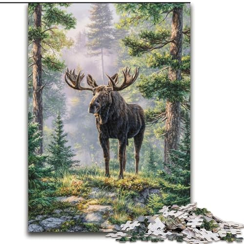 1000-teiliges Puzzle für Erwachsene und Jugendliche, Dschungel-Elch, Spielzeug, Lernspiele, Stressabbau, Stärkung der Liebe zwischen Paaren (Größe 26x38cm) von LiJianXXE