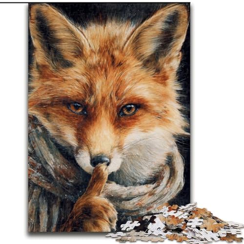 1000-teiliges Puzzle für Erwachsene und Jugendliche, Fuchs, für Lernspiele, Herausforderungsspielzeug, einzigartige Heimdekoration und Geschenke (Größe 50x75cm) von LiJianXXE