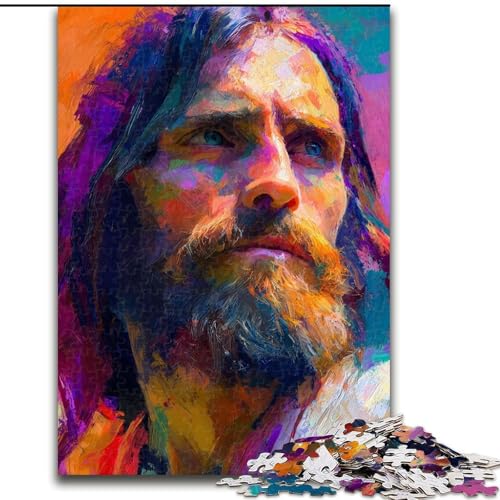 1000-teiliges Puzzle für Erwachsene und Jugendliche, Jesus-Kunst, Lernspielzeug, Familienspiele, einzigartige Geburtstags- und Geschenkideen (Größe 26x38cm) von LiJianXXE