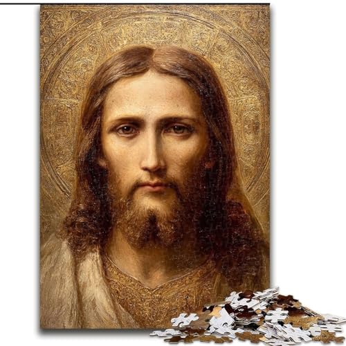 1000-teiliges Puzzle für Erwachsene und Jugendliche, Jesus-Kunst, Spielzeug, Lernspiele, stressabbauende Wanddekoration (Größe 26x38cm) von LiJianXXE