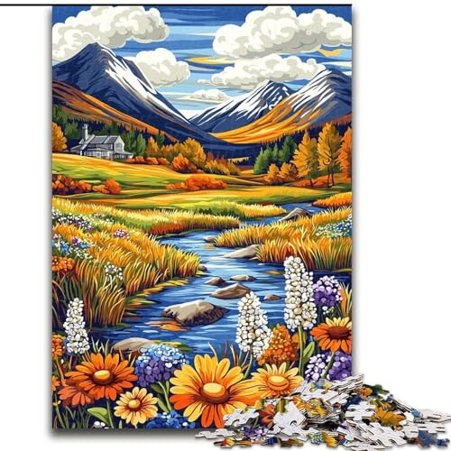 1000-teiliges Puzzle für Erwachsene und Jugendliche, Landschaftskunst, Spielzeug, Lernspiele, Stressabbau, Stärkung der Liebe zwischen Paaren (Größe 26x38cm) von LiJianXXE