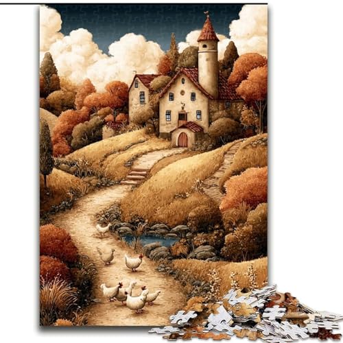 1000-teiliges Puzzle für Erwachsene und Jugendliche, Landschaftskunst, für Lernspiele, Herausforderungsspielzeug, einzigartige Heimdekoration und Geschenke (Größe 50x75cm) von LiJianXXE
