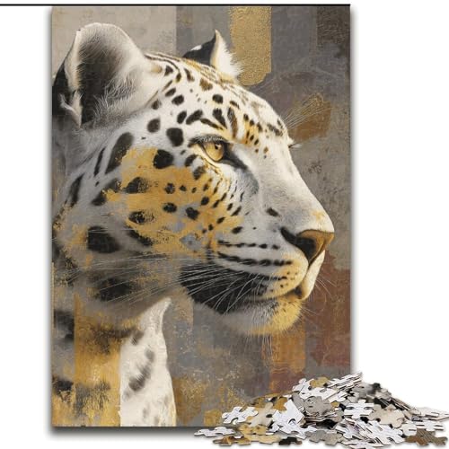 1000-teiliges Puzzle für Erwachsene und Jugendliche, Leopardenkunst, für Kinder ab 14 Jahren, Lernspiel, Herausforderung, Spielzeug, Geschenk zum Geburtstag (Größe 50x75cm) von LiJianXXE