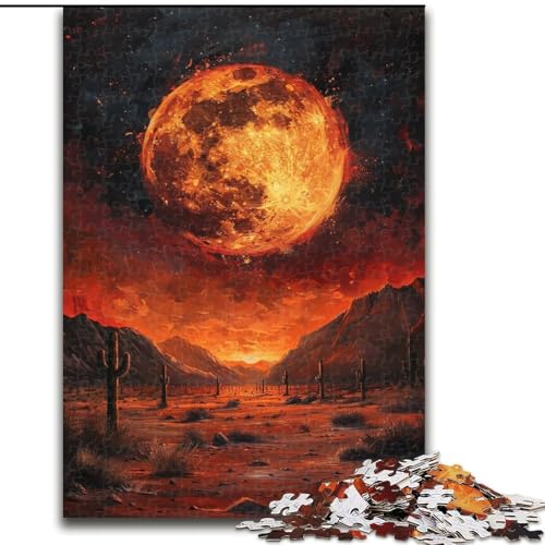 1000-teiliges Puzzle für Erwachsene und Jugendliche, Mond, Spielzeug, Lernspiele, Stressabbau, Stärkung der Liebe zwischen Paaren (Größe 50x75cm) von LiJianXXE
