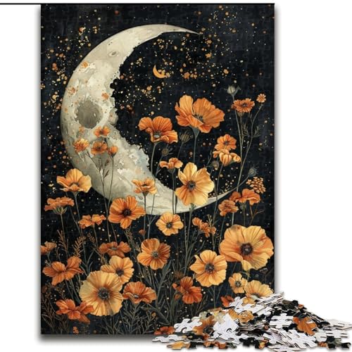 1000-teiliges Puzzle für Erwachsene und Jugendliche, Mondkunst, Spielzeug, Lernspiele, stressabbauende Wanddekoration (Größe 50x75cm) von LiJianXXE