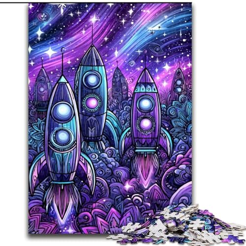 1000-teiliges Puzzle für Erwachsene und Jugendliche, Rakete, Spielzeug, Lernspiele, Stressabbau, Stärkung der Liebe zwischen Paaren (Größe 50x75cm) von LiJianXXE