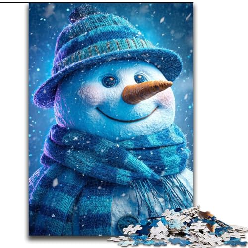 1000-teiliges Puzzle für Erwachsene und Jugendliche, Schneemann, Spielzeug, Lernspiele, stressabbauende Wanddekoration (Größe 26x38cm) von LiJianXXE