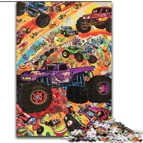 1000-teiliges Puzzle für Erwachsene und Jugendliche, Traktor im Blumenmeer, Spielzeug, Lernspiele, Stressabbau, Stärkung der Liebe zwischen Paaren (Größe 26x38cm) von LiJianXXE
