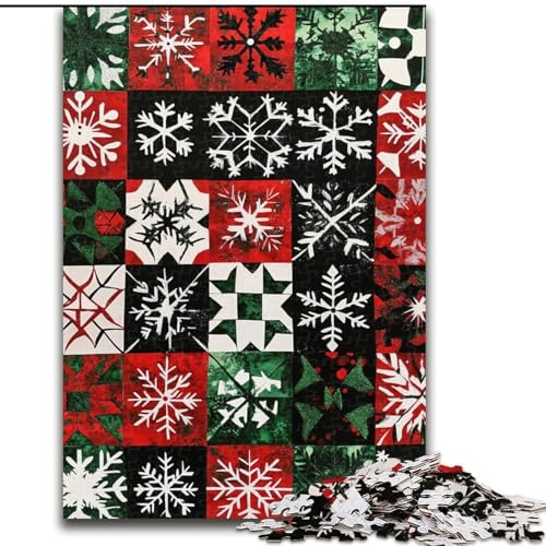 1000-teiliges Puzzle für Erwachsene und Jugendliche, Weihnachtscollage, Spielzeug, Lernspiele, stressabbauende Wanddekoration (Größe 50x75cm) von LiJianXXE