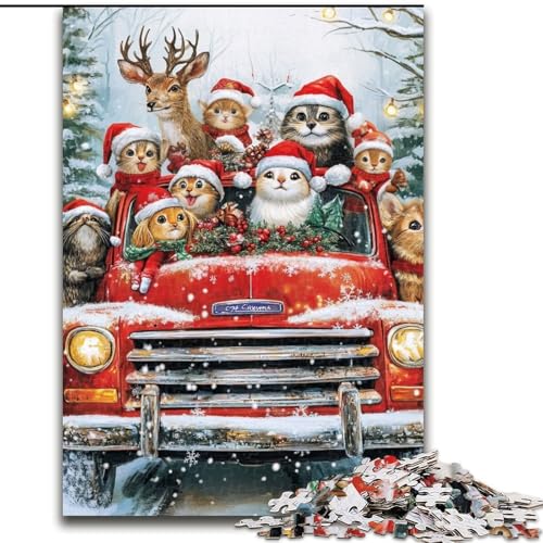 1000-teiliges Puzzle für Erwachsene und Jugendliche, Weihnachtstiere, Spielzeug, Lernspiele, Stressabbau, Stärkung der Liebe zwischen Paaren (Größe 50x75cm) von LiJianXXE