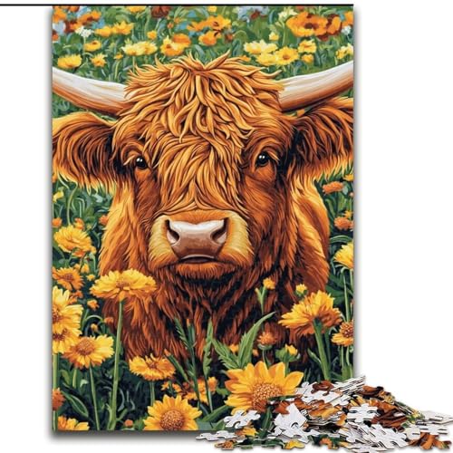 1000-teiliges Puzzle für Erwachsene und Jugendliche, Yak, für Lernspiele, Herausforderungsspielzeug, einzigartige Heimdekoration und Geschenke (Größe 26x38cm) von LiJianXXE