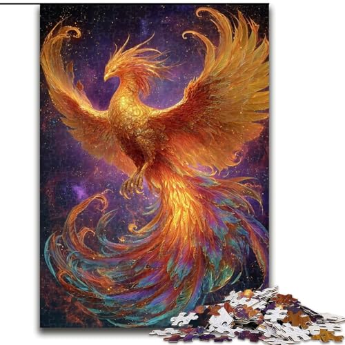 1000-teiliges Puzzle für Erwachsene und Jugendliche, geheimnisvoller Phönix, Lernspielzeug, Familienspiele, einzigartige Geburtstags- und Geschenkideen (Größe 26x38cm) von LiJianXXE