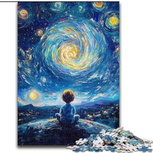 1000-teiliges Puzzle für Erwachsene und Jugendliche Der kleine Prinz des Nachthimmels, Familienspiel und einzigartige Heimdekoration und Geschenke für 14-Jährige (Größe 50x75cm) von LiJianXXE