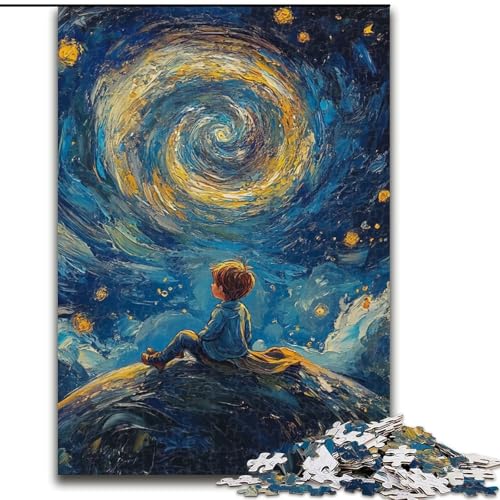 1000-teiliges Puzzle für Erwachsene und Jugendliche Der kleine Prinz des Nachthimmels, Familienspiel und einzigartige Heimdekoration und Geschenke für 14-Jährige (Größe 50x75cm) von LiJianXXE