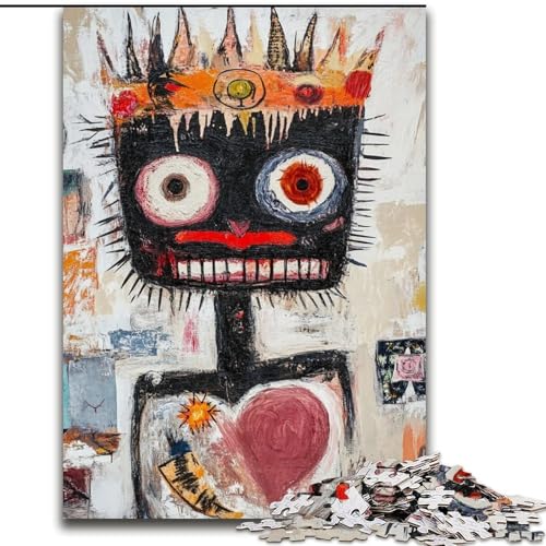 1000-teiliges Puzzle für Erwachsene und Jugendliche im Basquiat-Stil, Spielzeug, Lernspiele, stressabbauende Wanddekoration (Größe 50x75cm) von LiJianXXE