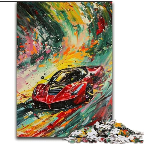 1000-teiliges Puzzle für Erwachsene und Teenager, Cooler Sportwagen, Spielzeug, Lernspiele, Stressabbau, Stärkung der Liebe zwischen Paaren (Größe 50x75cm) von LiJianXXE