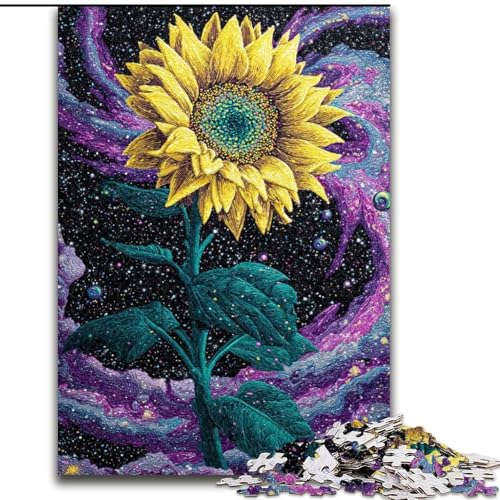 1000-teiliges Puzzle für Erwachsene und Teenager, Fantasie-Sonnenblume, Spielzeug, Lernspiele, Stressabbau, Stärkung der Liebe zwischen Paaren (Größe 26x38cm) von LiJianXXE