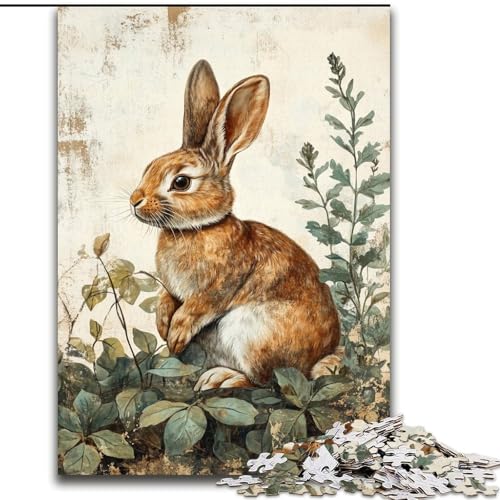 1000-teiliges Puzzle für Erwachsene und Teenager, Tierkaninchen, Spielzeug, Lernspiele, Stressabbau, Stärkung der Liebe zwischen Paaren (Größe 26x38cm) von LiJianXXE